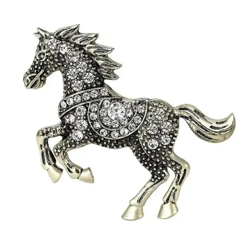 High-End Horse Year Brooch Cute Fun Steed Collar Pin Chinese Style Light Luxury Creative Accessory