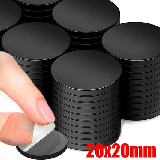 10Pcs Square Round Magnetic Dots Sheets Self Adhesive Magnet Sheet for Household Refrigerator Office Flexible Sticky Sticker Wholesale