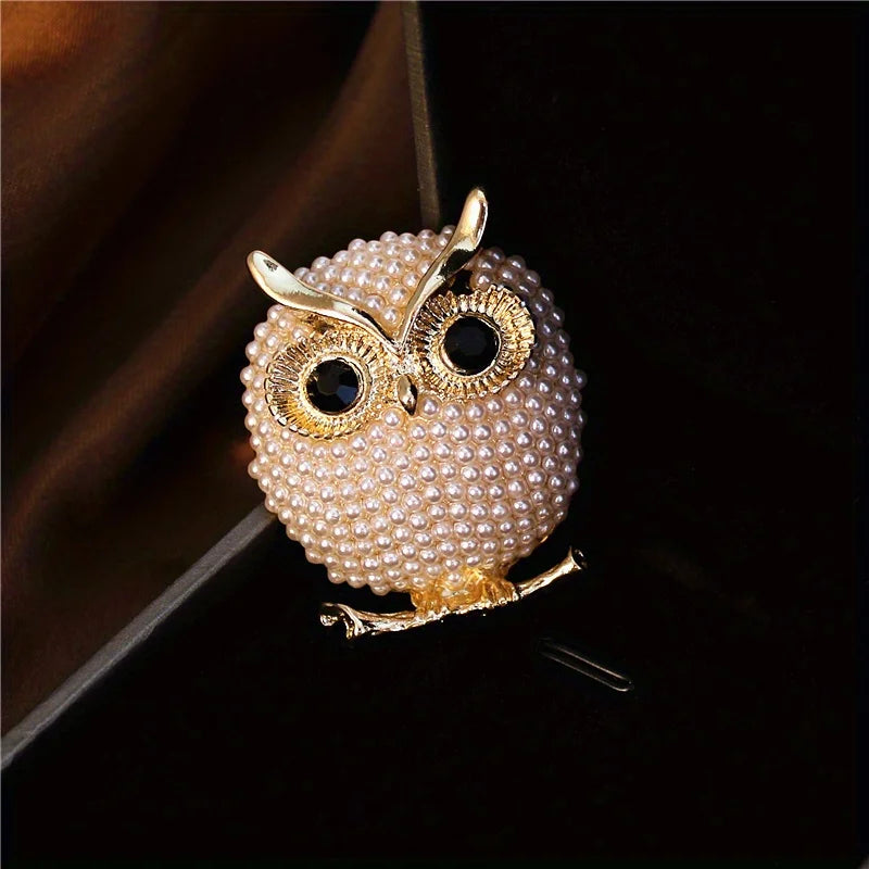 Baroque Luxury Beautiful Owl Animal Design Brooch for Men and Women, Jewelry Accessories, Wedding Holiday Party Gift