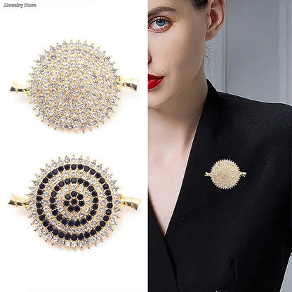 1pc Luxury New Tulip Flower Brooch Elegant Design Sense Rose White Stone Jewelry Collar Pin Jewelry