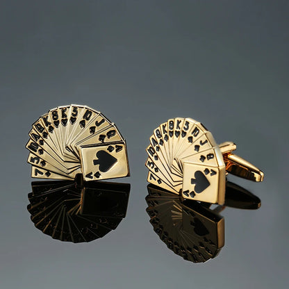 High quality men's French shirt cufflinks brand new fashion poker cufflinks dice pistol dice car logo buttons
