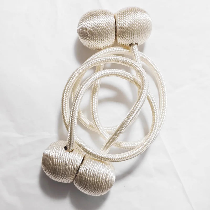 2pcs curtain tiebacks, a pair set, magnetic ropes, light luxury magnetic curtain buckles.