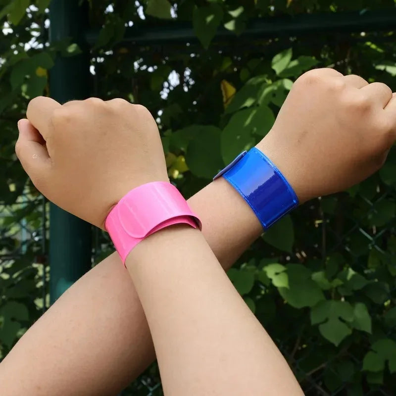 5pcs Cycling Pvc Reflective Bracelet Wristband Fun Run Star Should Support Safety Warning Reflective Ring Bracelet Concert Protection