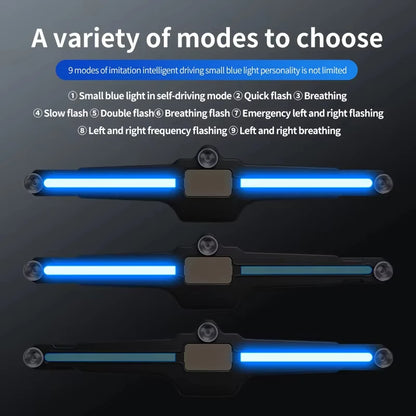 Solar Powered Car LED Warning Light Suction Cup Mount No Wiring Auto Rear Windshield Strobe Flash Safety Decorative Ambient Lamp