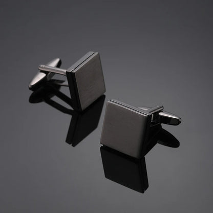High end men's French shirt cufflinks Classic Square laser lattice wire drawing cuffs buttons business suit accessories jewelry