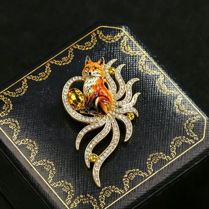 Baroque Luxury Fox Animal-Themed Brooches for Men and Women, Jewelry, Fashion Accessories, and Party Gifts