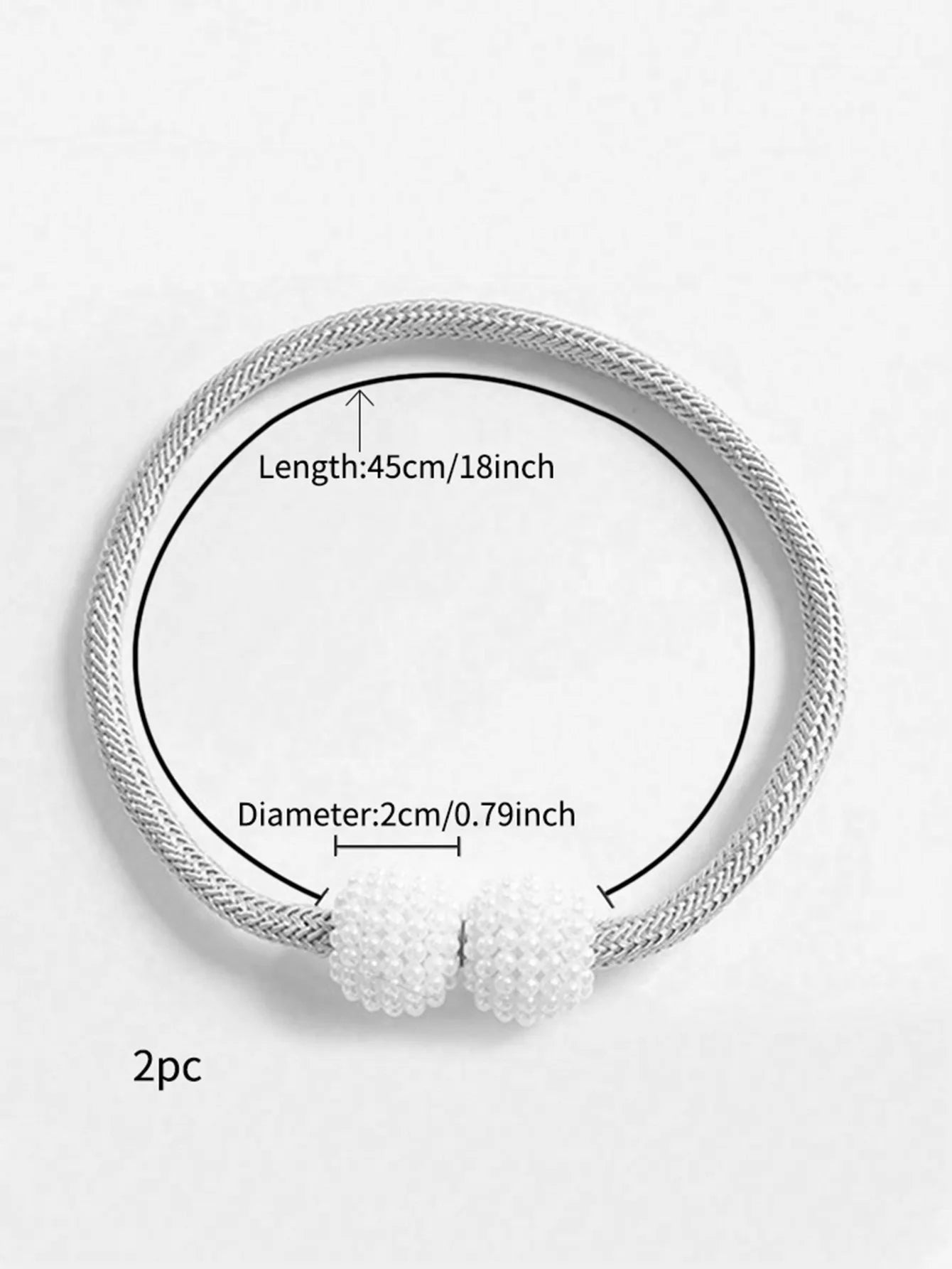 2pcs magnetic curtain tiebacks, a pair set, French-style mutual attraction premium gathering ropes, no drilling required.
