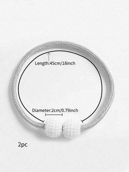 Curtain magnet buckle without punching creative versatile rope ties decoration modern simple straps 2pcs