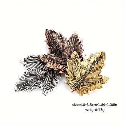 1pc Chic Maple Leaf Brooch with Shiny Rhinestones, Coconut Tree Plant Pin Jewelry Accessories - Great for Personal or Gift Use