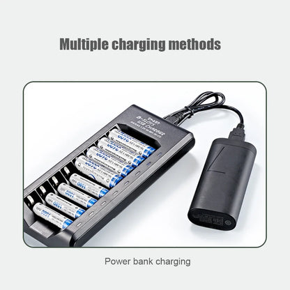 USB Output 8 Slots Fast Charging Short Circuit Protection for 1.2V NiMH AAA/AA Batteries Charger Rechargeable Battery Charger