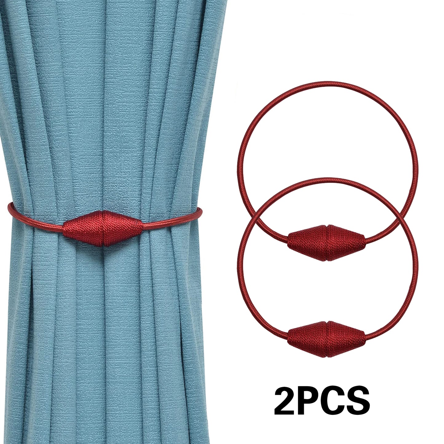 2pcs European style conical shaped strong magnetic curtain tiebacks for thin or heavy curtains, suitable for home, living room