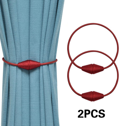 2pcs European style conical shaped strong magnetic curtain tiebacks for thin or heavy curtains, suitable for home, living room