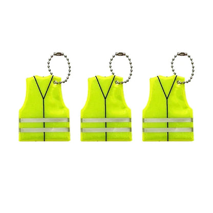10pcs Portable Safety Reflective Pendants Safety Clothing Modeling Reflective Keychain Backpack Decoration Accessories Gifts
