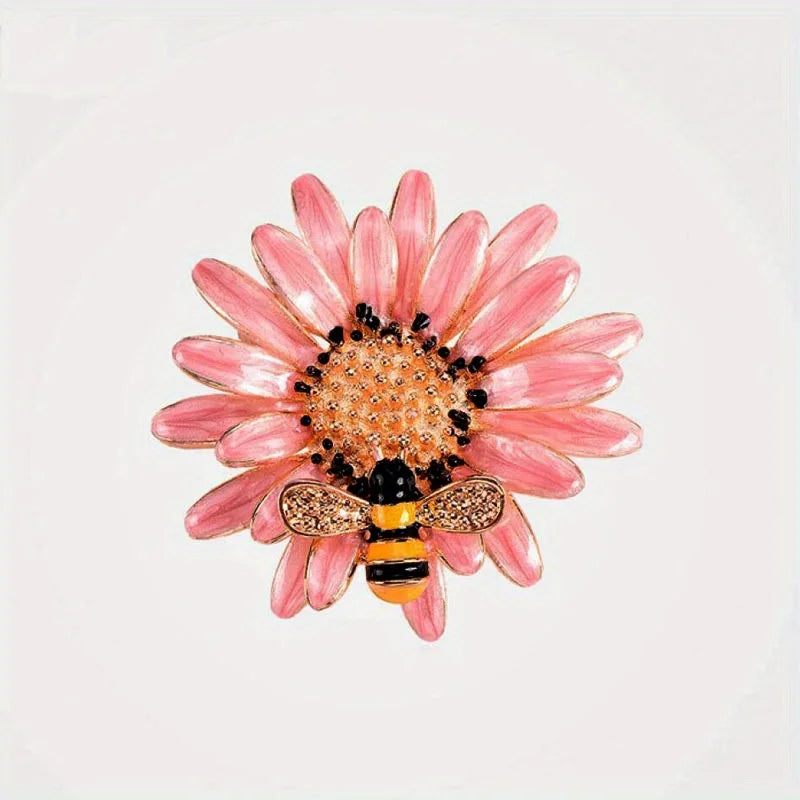 SHMIK High-end Women Girls Fashion Elegant Crystal Daisy Brooch Badges Fashion Exquistie Lady Wedding Party Pin Jewelry Buckles