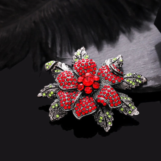 Baroque Thorned Rose Brooch Luxury Elegant Jewelry for Couples Wedding Party Gift Accessories Men Women
