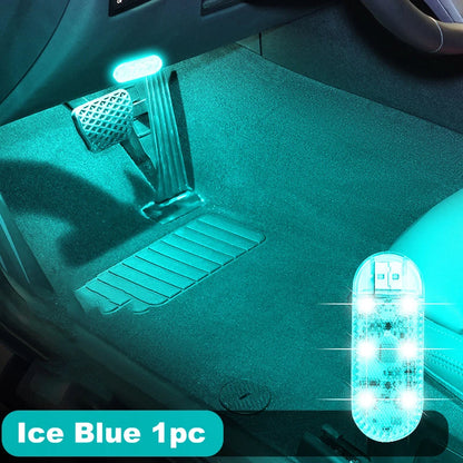 LED Car Mini Touch Light USB Charging Portable Auto Roof Ceiling Reading Night  Lamp Wireless Car Decoration Ambinet Light