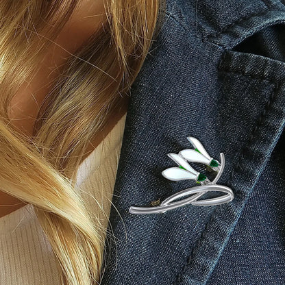 Fashion Enamel Flower Brooches for Women Unisex Plant Pins Office Casual Party Friend New Gifts Jewelry Accessories Decoration