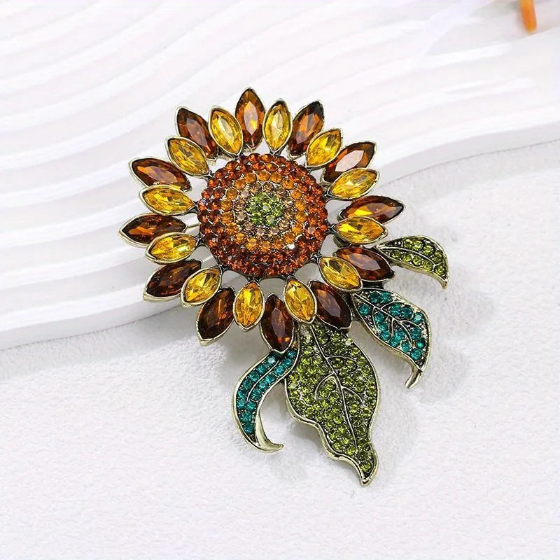 SHMIK High-end Women Girls Fashion Elegant Crystal Daisy Brooch Badges Fashion Exquistie Lady Wedding Party Pin Jewelry Buckles
