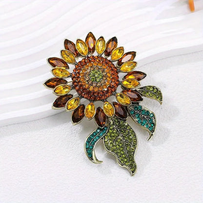 SHMIK High-end Women Girls Fashion Elegant Crystal Daisy Brooch Badges Fashion Exquistie Lady Wedding Party Pin Jewelry Buckles