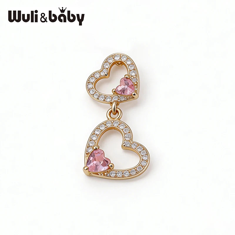 Wuli&baby Lovely Collar Pins For Women Lady's Shirt 4-design Butterfly Water-drop Flower Heart Brooch Pin Fashion Jewelry Gifts