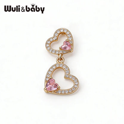 Wuli&baby Lovely Collar Pins For Women Lady's Shirt 4-design Butterfly Water-drop Flower Heart Brooch Pin Fashion Jewelry Gifts