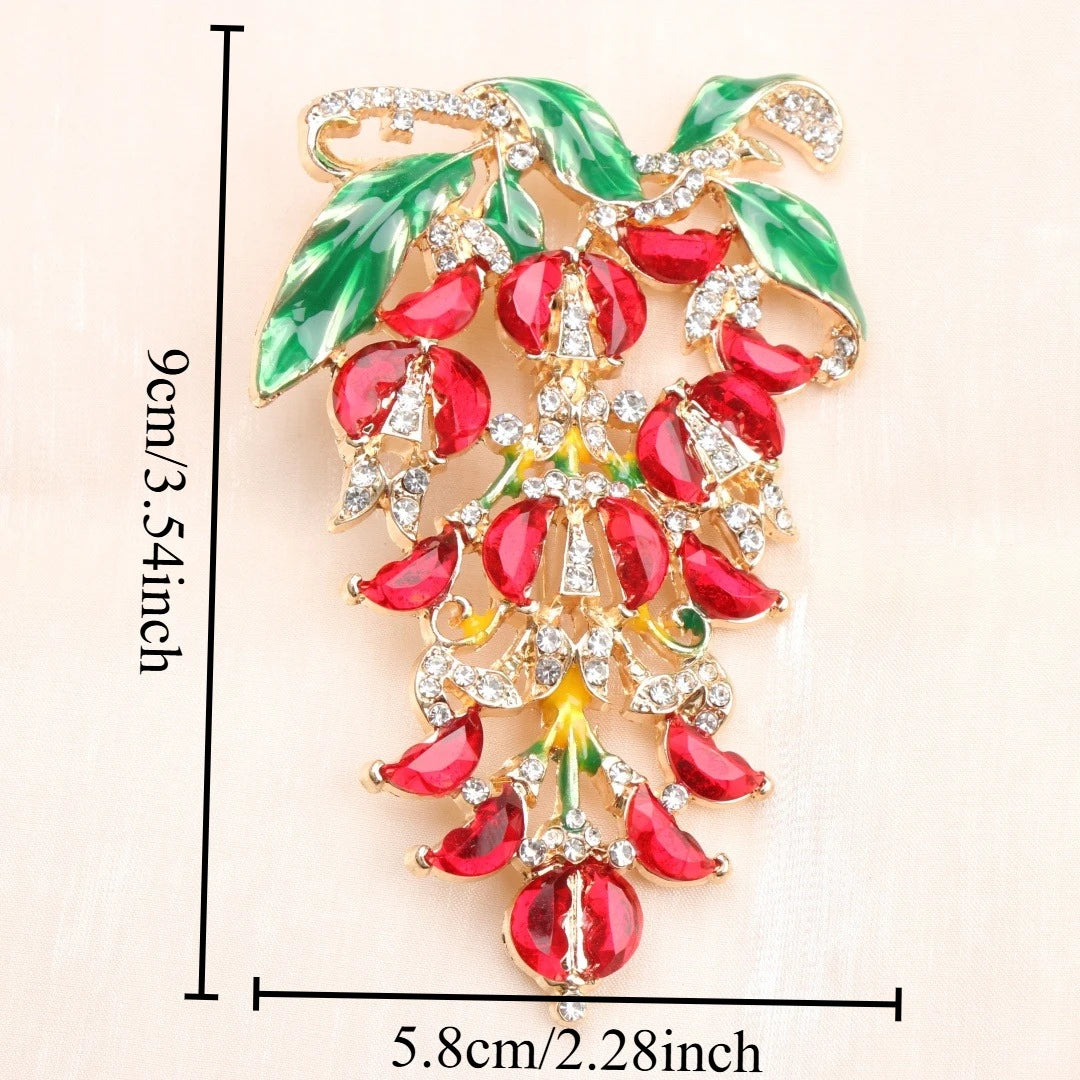 Luxurious and Beautiful Grape-Themed Brooches for Men and Women, Jewelry, Fashion Accessories, and Party Gifts