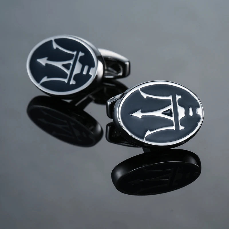 High quality men's French shirt cufflinks brand new fashion poker cufflinks dice pistol dice car logo buttons
