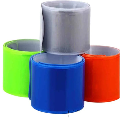 1pcs 40x3cm Running Fishing Cycling Reflective Strips Bike Safety Night Warning Bicycle Bind Pants Leg Wrist Strap Reflective Tape