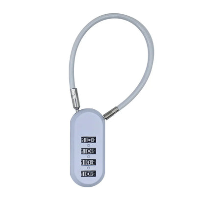 Zinc alloy 4 Digit Password Lock Wire Rope Anti-theft Backpack Zipper Lock Padlock Dormitory Cabinet Lock for Home&Travel