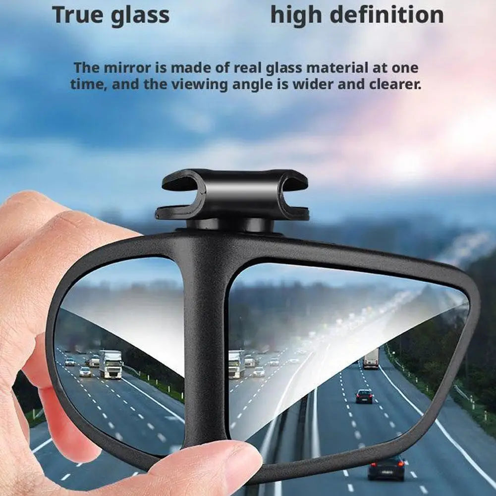 2pcs Universal Blind Spot Mirrors 360° Adjustable Wide-Angle View HD Side Rear Rearview Mirror Auto Auxiliary Rearview
