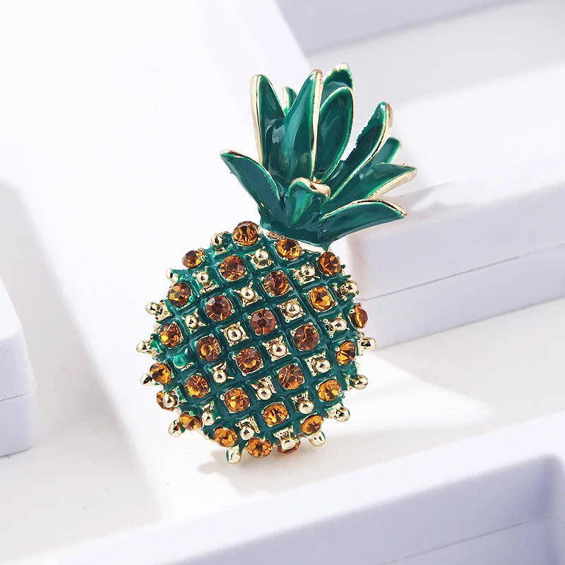 Elegant and Beautiful Watermelon Apple Durian Mulberry Fruit Design Brooch Pin for Men and Women Clothing Accessories