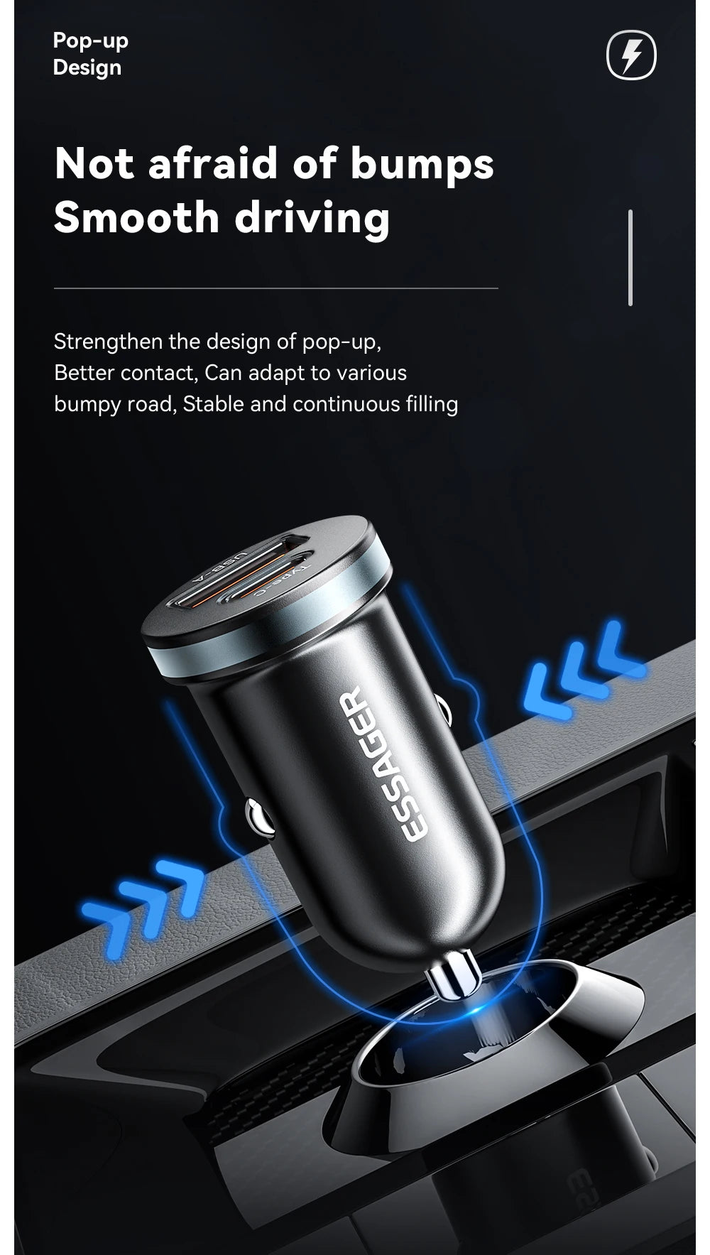 Essager 30W USB C Car Charger Type C Quick Charger PD QC 3.0 SCP 5A Fast Charging Car Phone Charge For iPhone Xiaomi Samsung