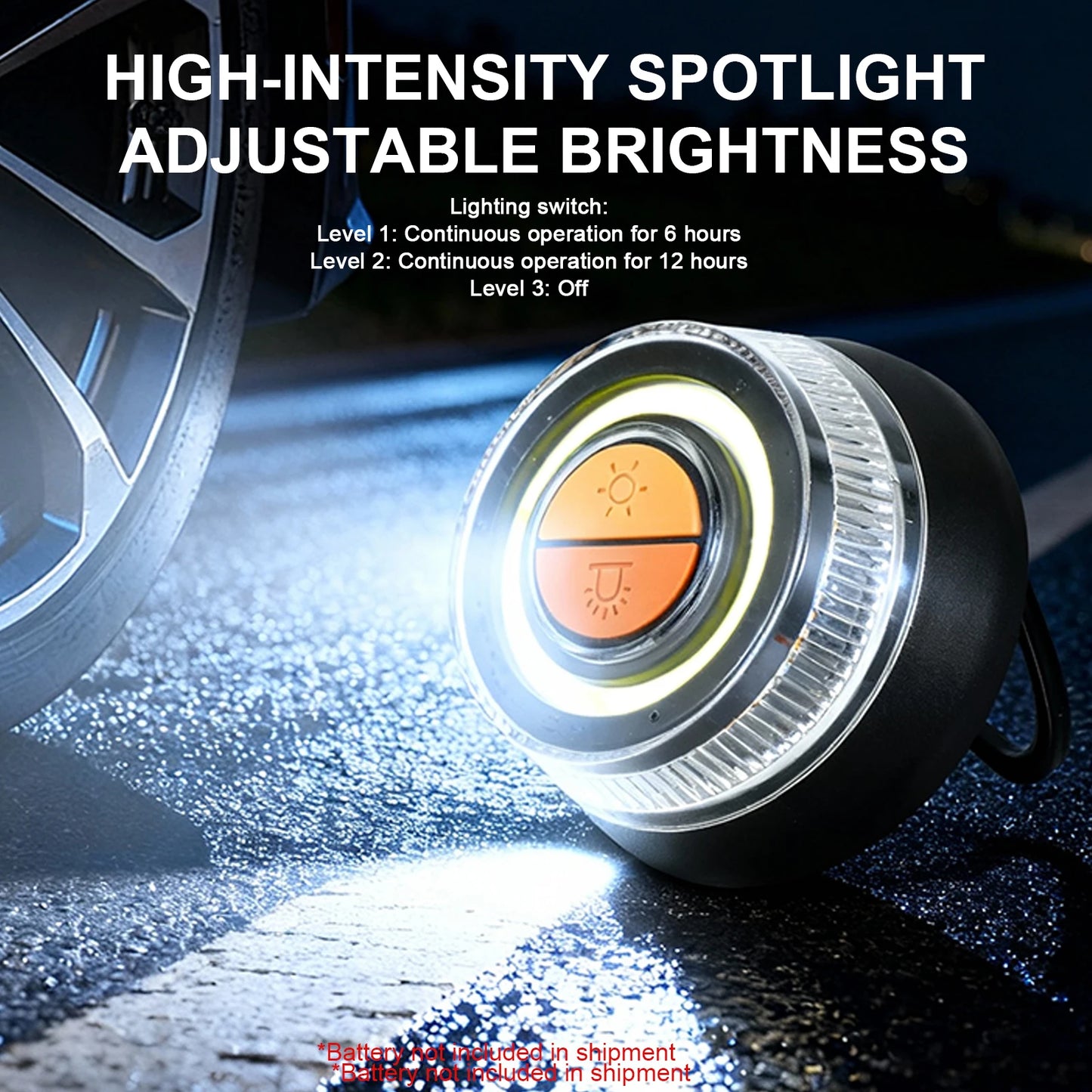 Universal V16 Car Warning Light LED Flashlight Emergency Light Yellow Light Traffic Strong Magnetic Induction for Vehicles