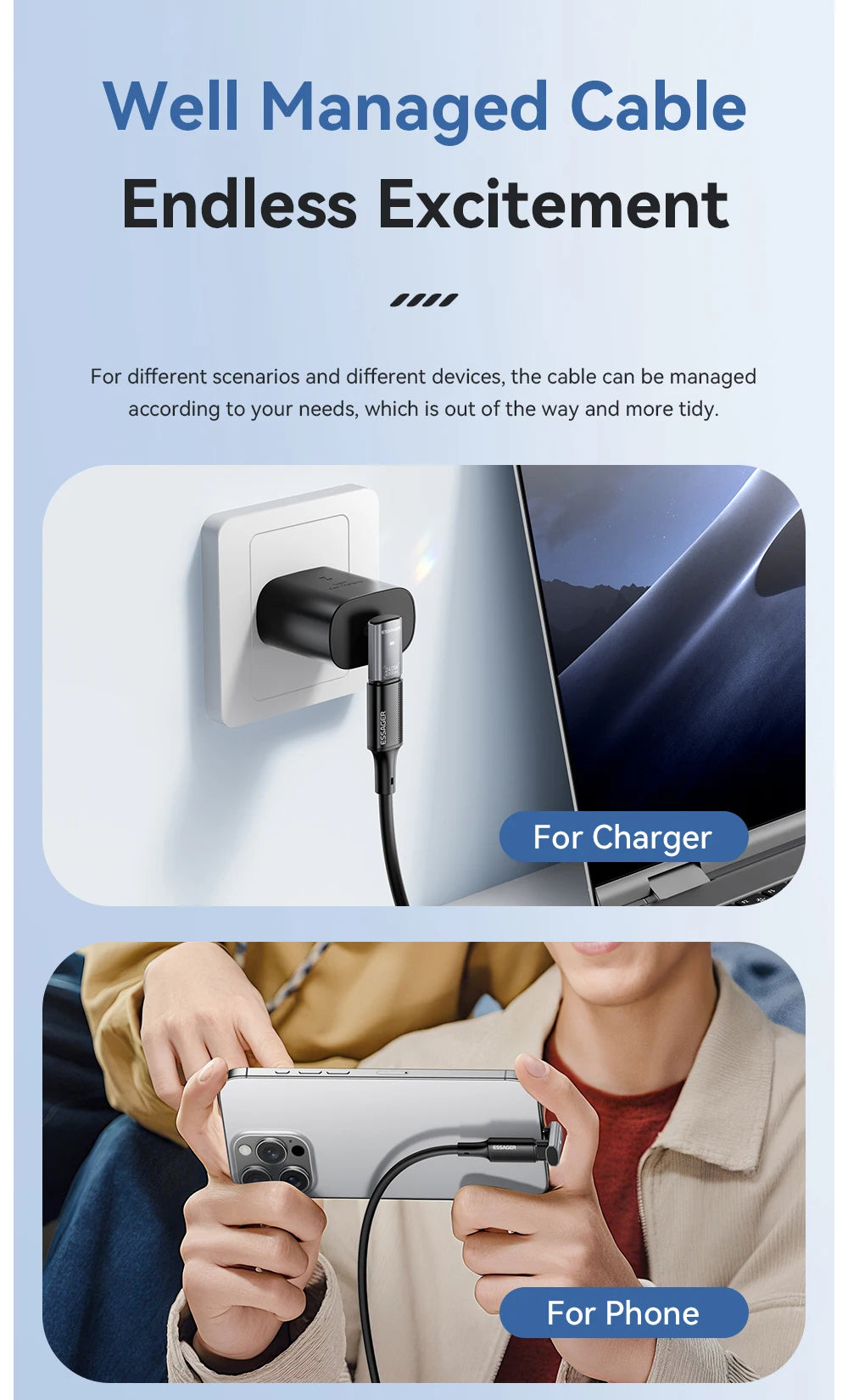 Essager USB4.0 40Gbps OTG Adapter 240W Fast Charging Converter 90 Degree USB Type C Data Adapter For Phone Macbook Laptop 8K60Hz