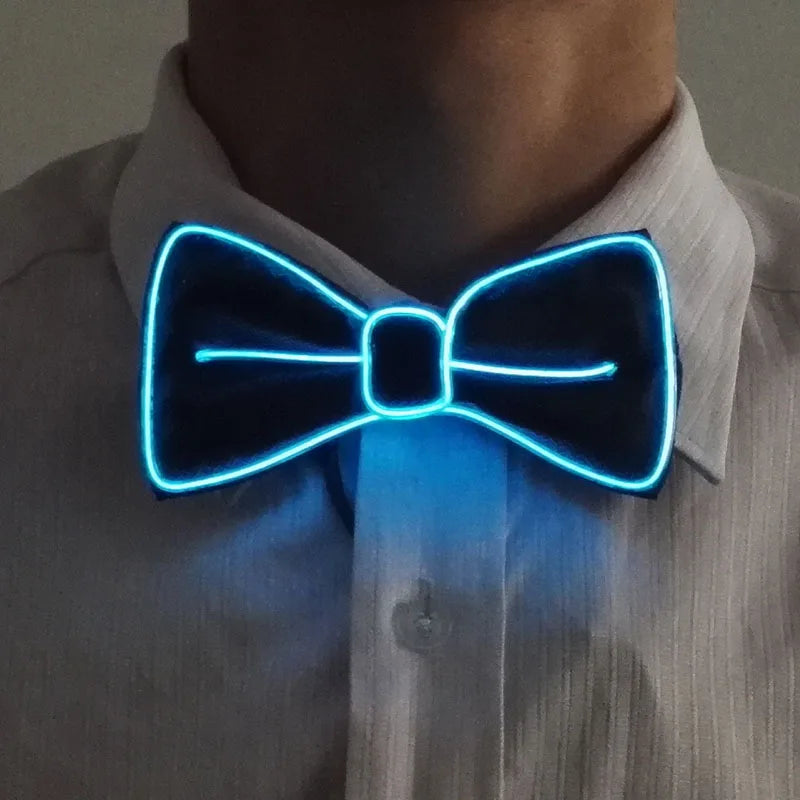 glowing Men's LED suspenders and luminous Bow Tie Adjustable Elastic Flashing Led Clothing for nightclub Party supplies
