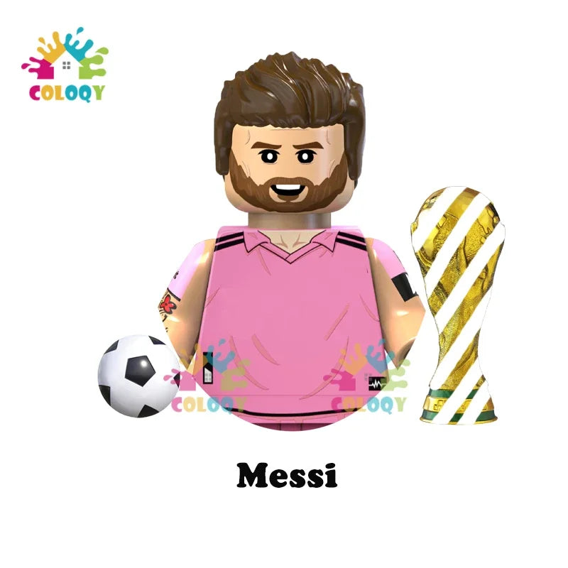 Kids Toys Football Stars Building Blocks Sport Player Mini Action Figures Toys For Boys Christmas Gifts