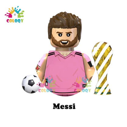 Kids Toys Football Stars Building Blocks Sport Player Mini Action Figures Toys For Boys Christmas Gifts