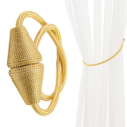 2pcs European style conical shaped strong magnetic curtain tiebacks for thin or heavy curtains, suitable for home, living room