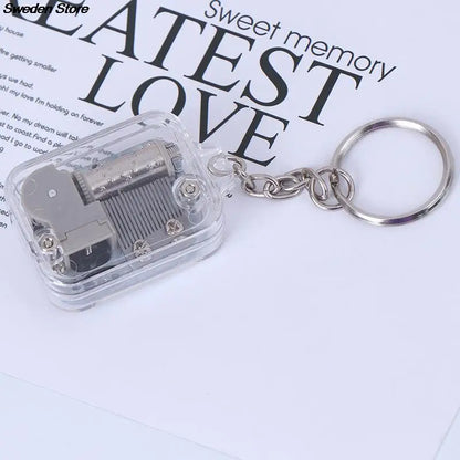 1PC Music Box Movement DIY Play Set Mechanical Metal Music Boxes Clockwork Keychain Gift Home Decor Random Music