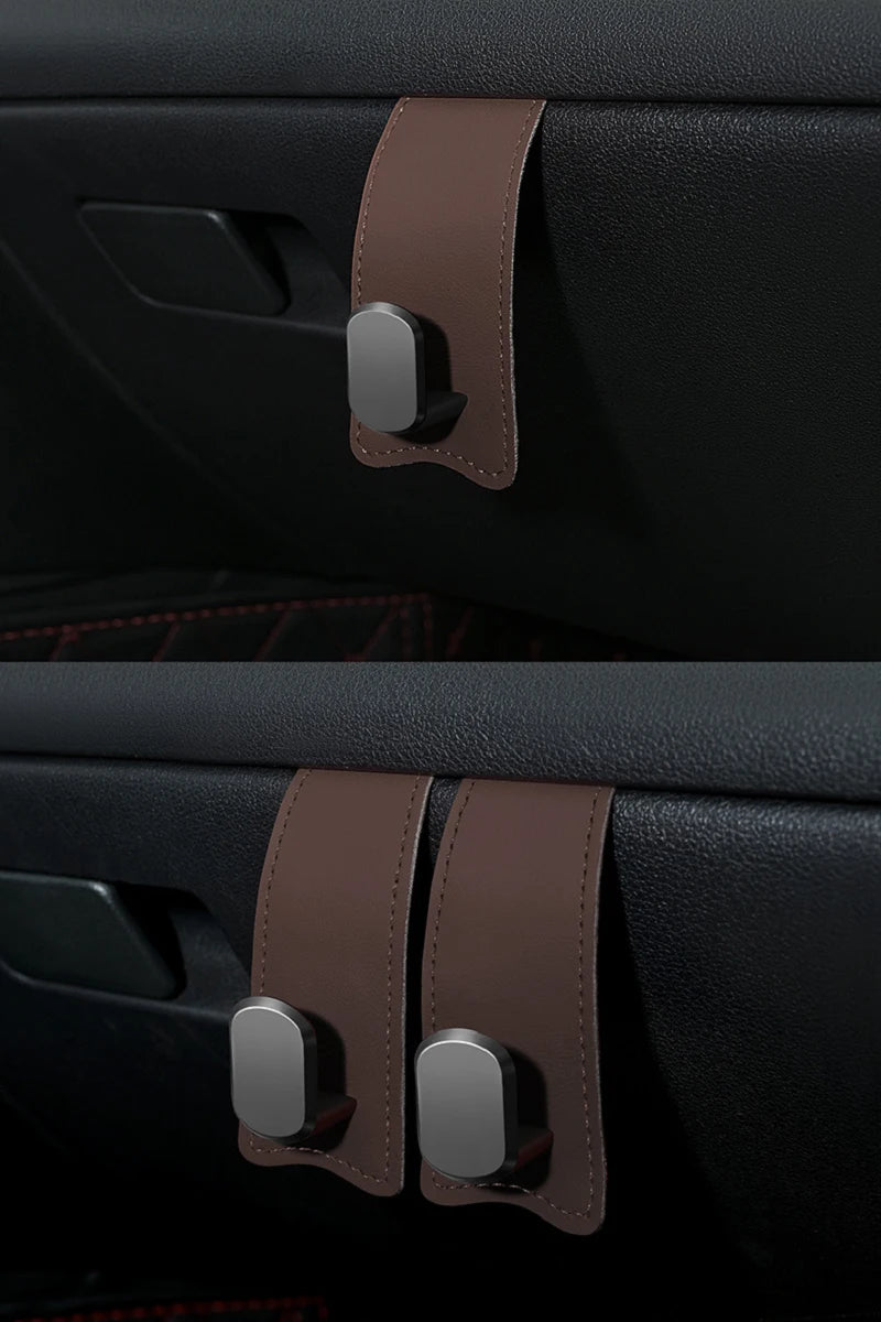 RazorRide Universal Car Passenger Glove Box Hooks Aluminum Alloy Hanging Hook Purse Bag Hat Hanger Holder Auto Interior Storage