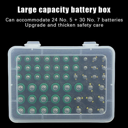 Multi Slot Battery Organizer Storage Case Holder 54 Slot AA AAA Battery Storage Organizer Box Home Drawer Organization Dispenser