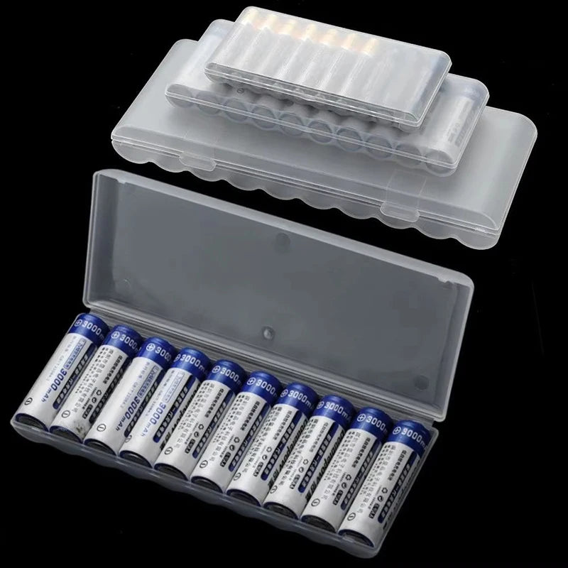 10 Slots Hard Plastic Container Portable Case Battery Storage Box For AAA/AA/18650 Battery Organizer Box Container Accessories