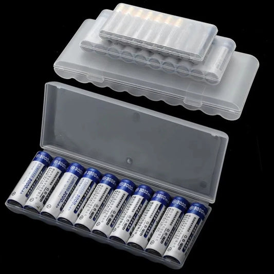 10 Slots Hard Plastic Container Portable Case Battery Storage Box For AAA/AA/18650 Battery Organizer Box Container Accessories