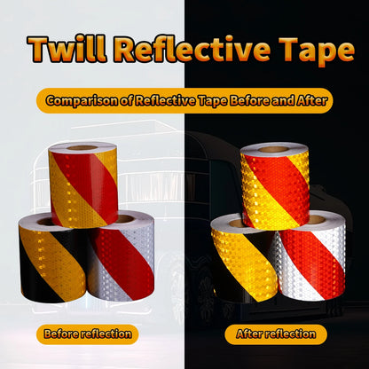 Car Bumper Reflective Stickers Reflective Warning Strip Tape Secure Reflector Stickers Decals Safety Warning Tape
