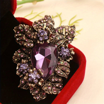 Baroque Luxury Beautiful Flower Design Brooch for Men and Women, Jewelry Accessories, Wedding Holiday Party Couple Surprise Gift