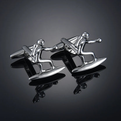 Copper material, plating, entertainment, hobbies, cufflinks, musical notes, chromatics, piano, guitar, French shirt, acce