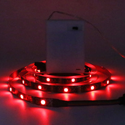 3AA Battery Power RGB Led Strip Light 5V 5050 with 3/17/24Key Remote Control Flexible Tape Waterproof Led Light TV Backlight