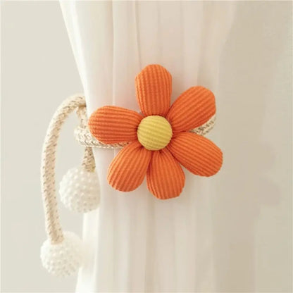 1pc Cute Magnetic Buckle Curtain Buckle Clip Flower Shape Pearl clasp Curtain Tieback Curtain Holders Kids Room