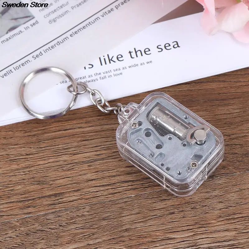 1PC Music Box Movement DIY Play Set Mechanical Metal Music Boxes Clockwork Keychain Gift Home Decor Random Music