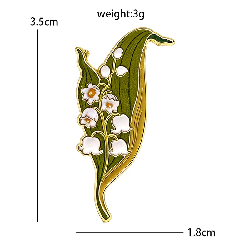 AniPins Cute Flower Pins 7-design Enamel Orchid Lilac Flower Metal Brooch Pin On Backpack Clothes Lapel Badge Friends Gifts